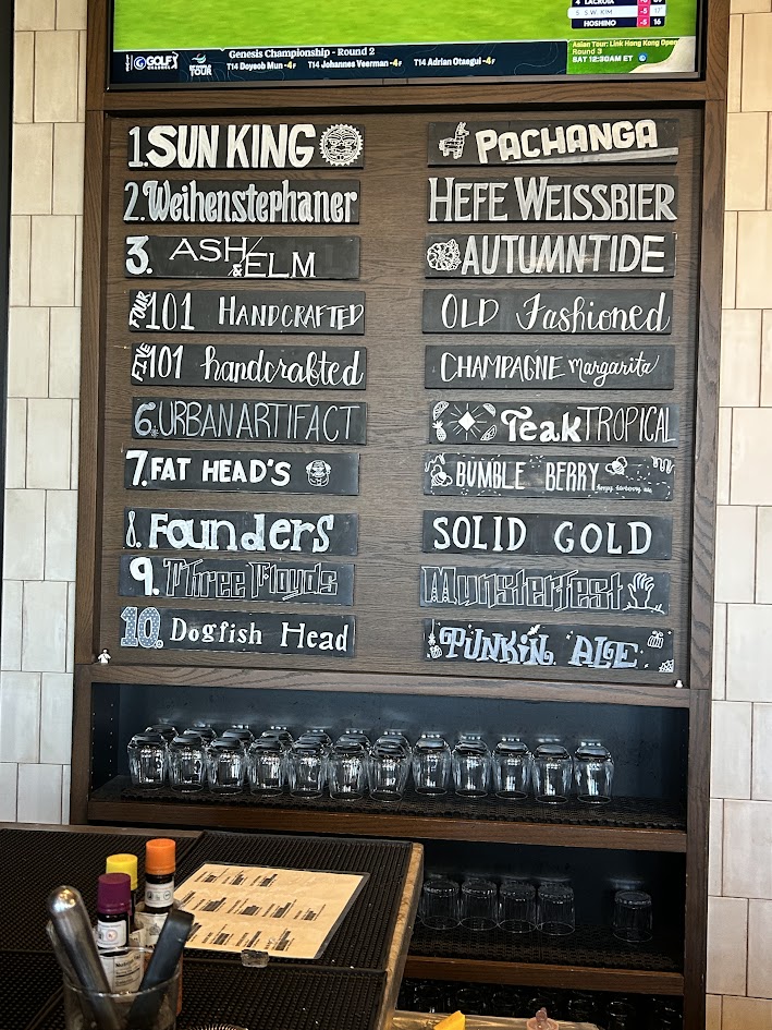 More of the draft list at 101 Craft Kitchen in Carmel