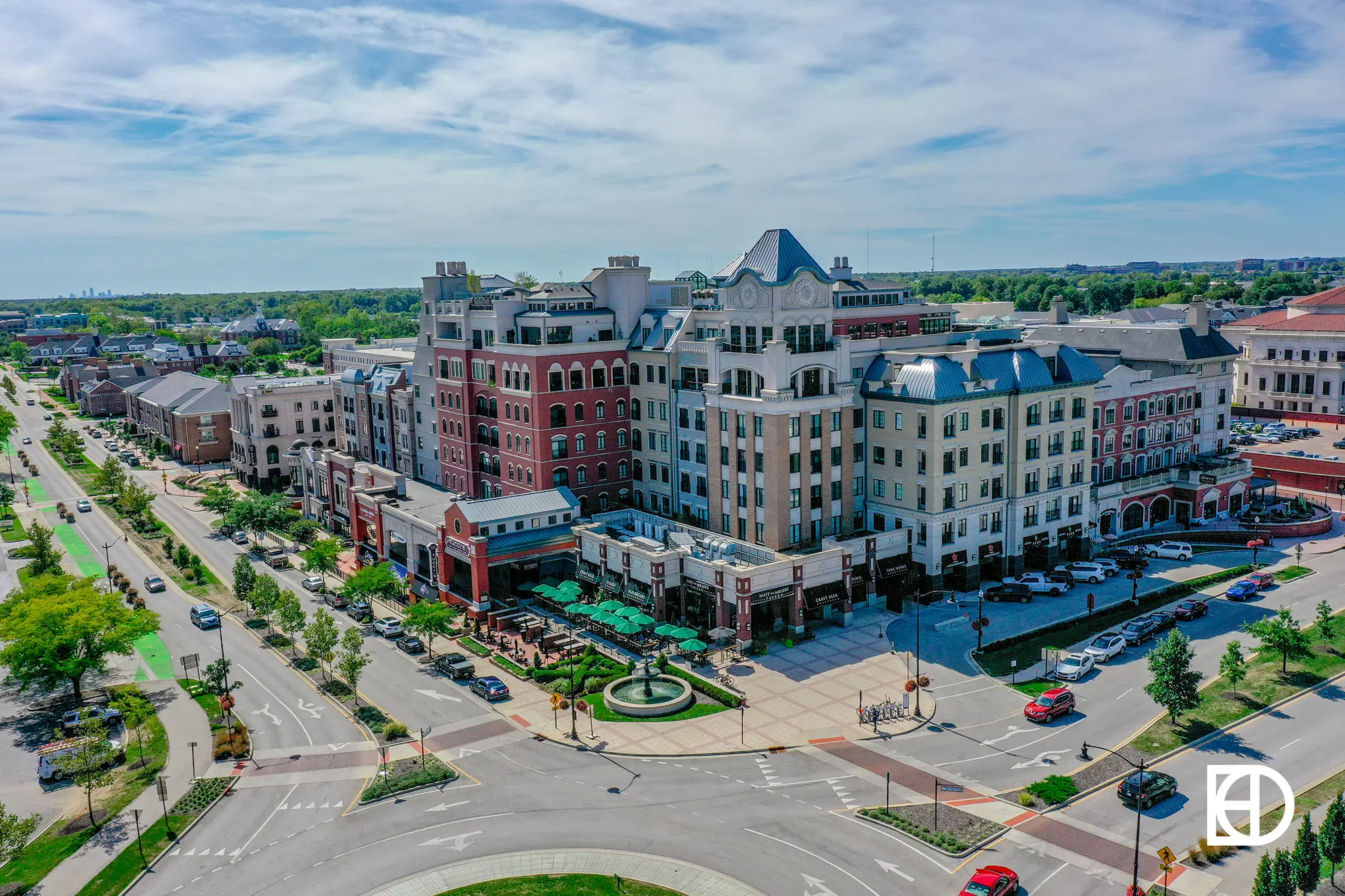 Aerial view of Carmel City Center
