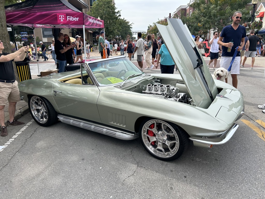 A Corvette on display at Artomobilia in Carmel, Indiana
