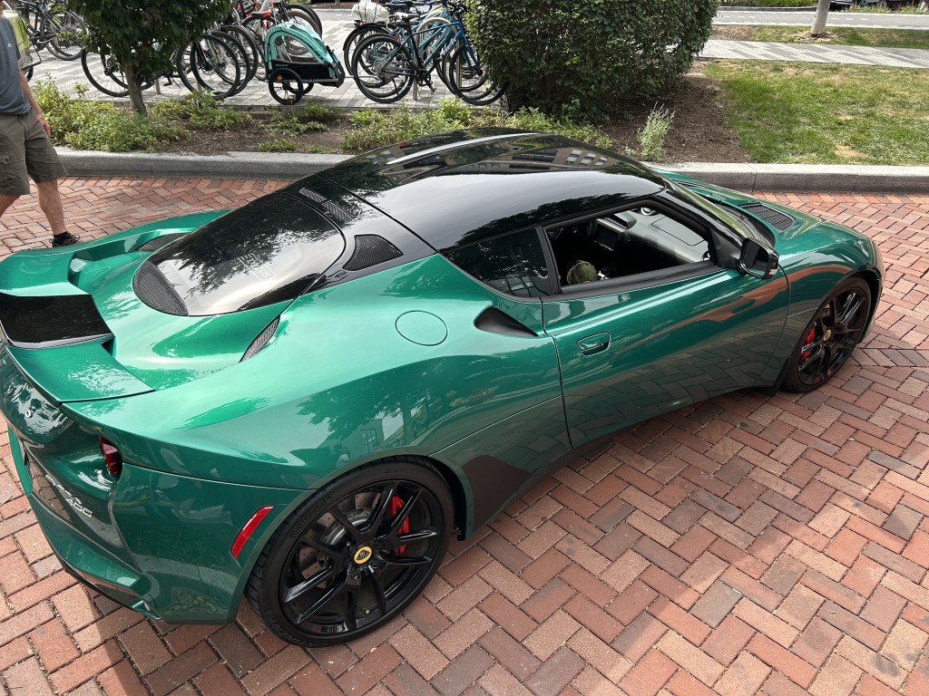 A Lotus sports car on display at Lotus-Palooza in Midtown Carmel during Artomobilia