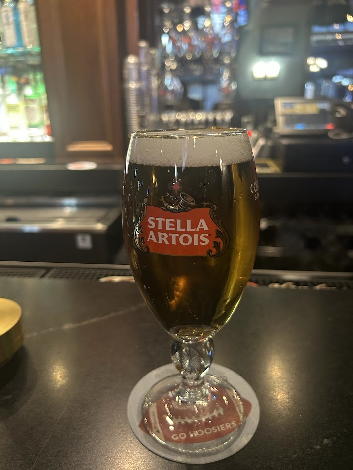 A Stella Artois on draft at Muldoon&rsquo;s on Main Street in Carmel