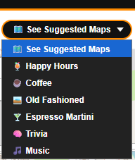 The pre-built suggested maps on the CarmelBuzz map page