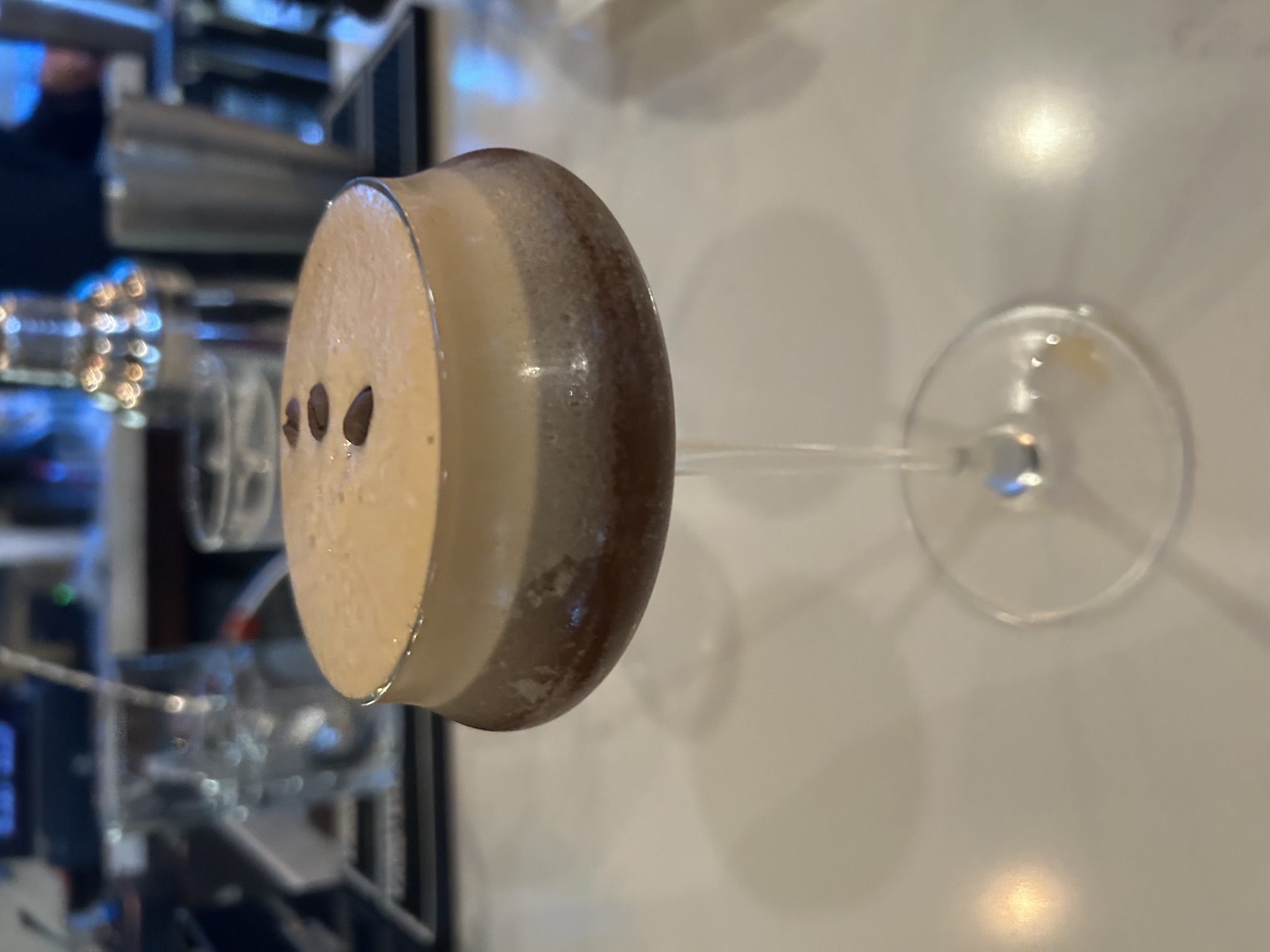 The Espresso Martini Bliss cocktail served after dinner at Ristorante Roma in Carmel, Indiana