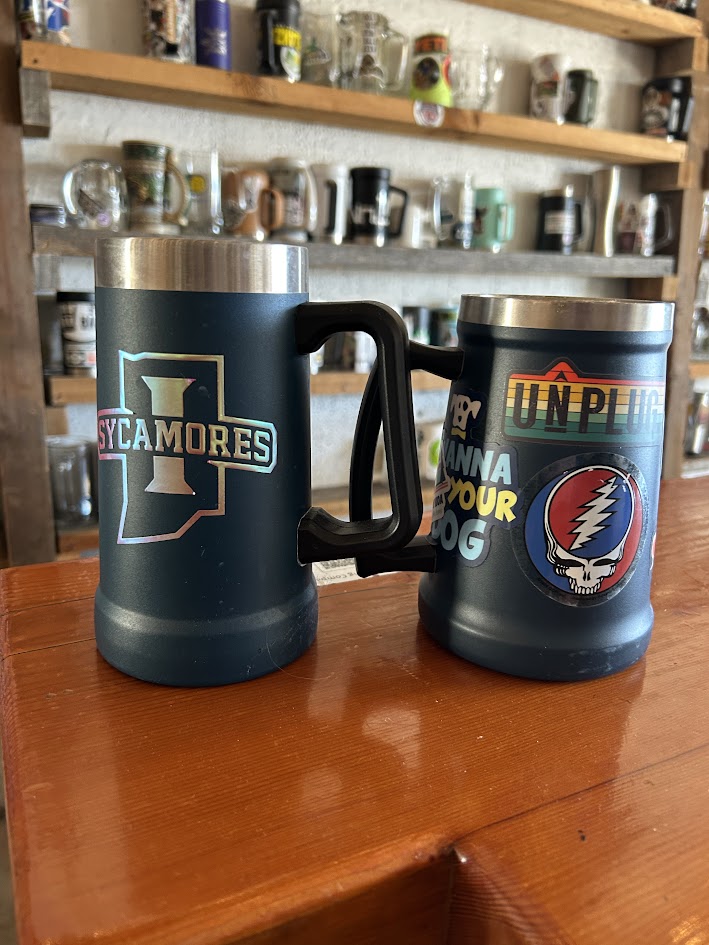 Our Mug Club mugs at Union Brewing Company in Midtown Carmel